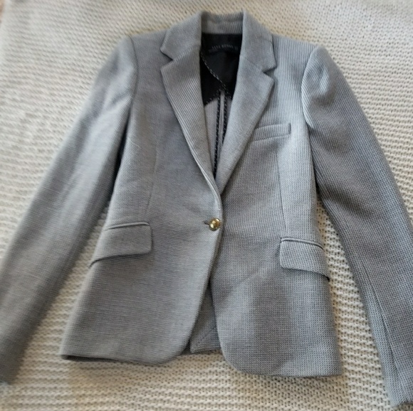 zara grey blazer womens
